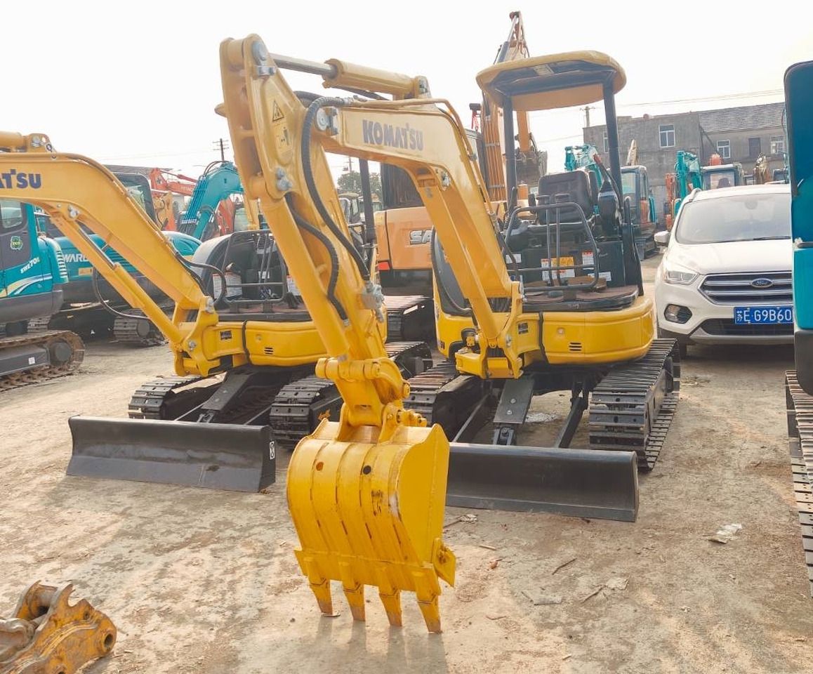 2024 Komatsu PC30MR mini excavator, front three-quarter view