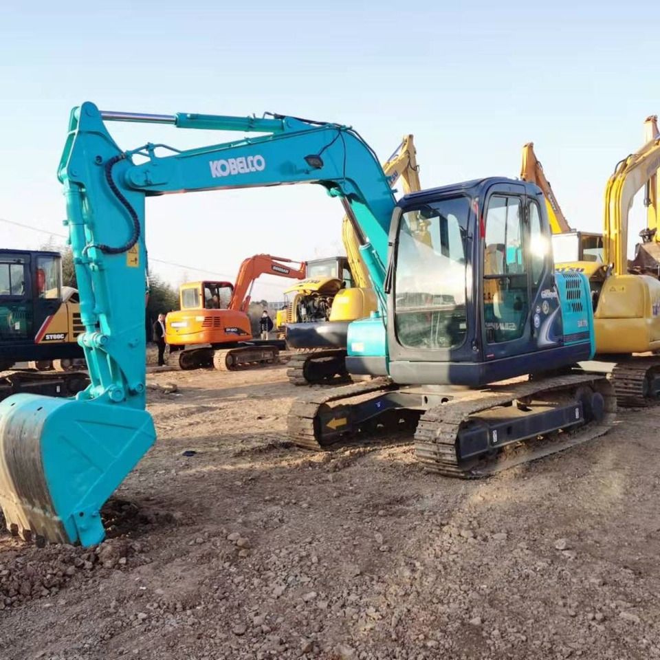 2024 Kobelco SK75-8 mini excavator, front three-quarter view