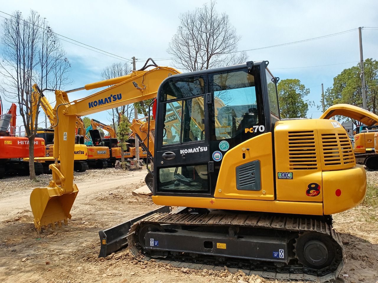 2023 Komatsu PC70 crawler excavator, side view 2023 Komatsu PC70 crawler excavator, side view
