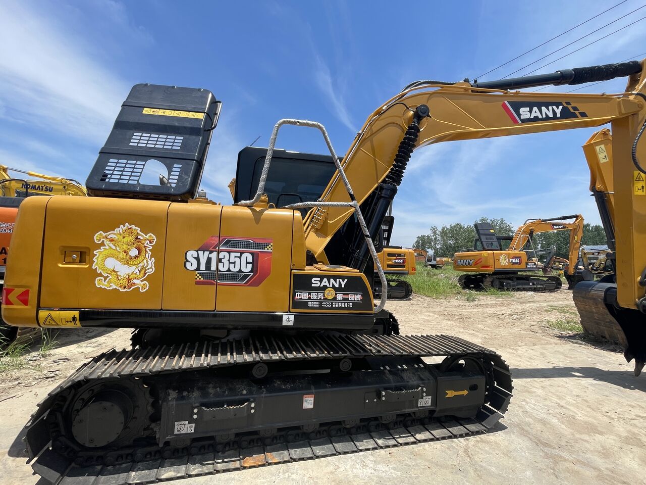 2023 Sany SY135C crawler excavator side view 2023 Sany SY135C crawler excavator side view