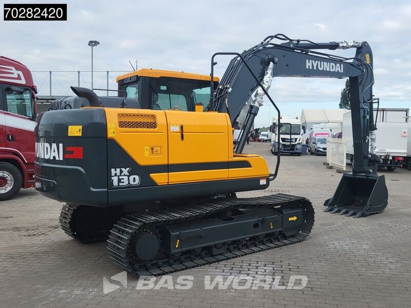 2025 Hyundai HX130 N crawler excavator, rear three-quarter view 2025 Hyundai HX130 N crawler excavator, rear three-quarter view