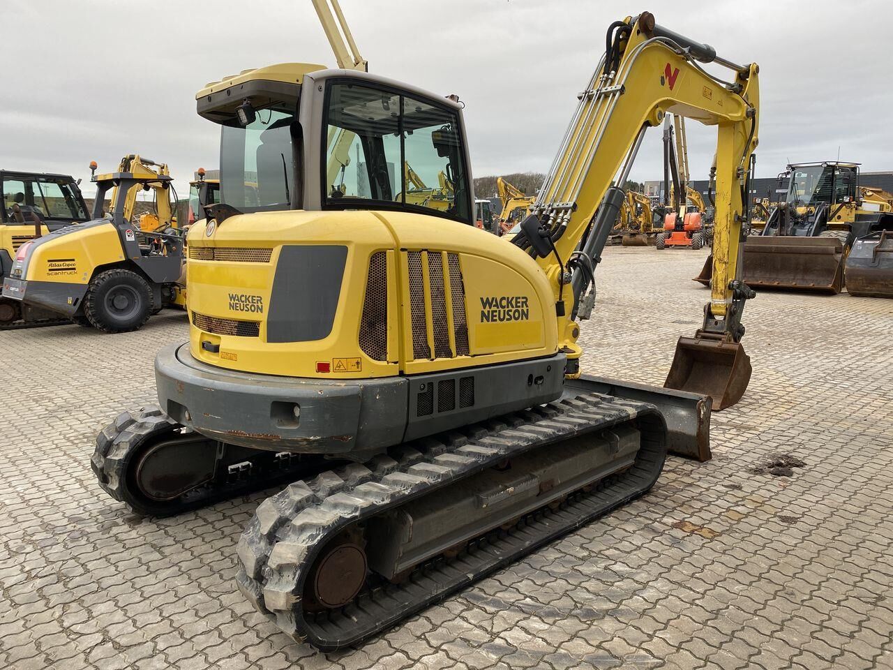 2016 Wacker Neuson EZ80 mini excavator, rear three-quarter view