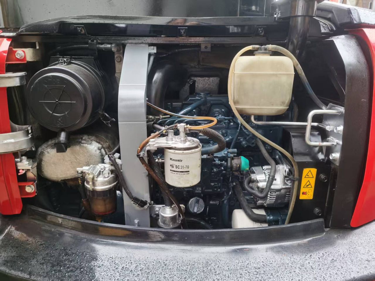 2021 Kubota KX165 mini excavator engine compartment view 2021 Kubota KX165 mini excavator engine compartment view