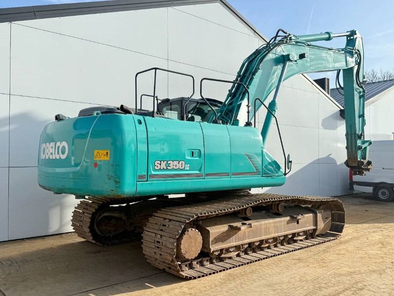 2015 Kobelco SK350LC-9 crawler excavator, rear three-quarter view