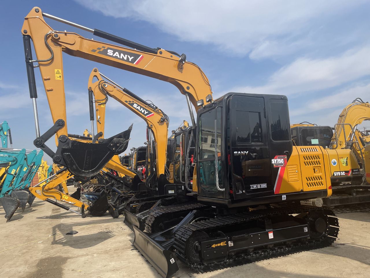 2024 Sany SY75C crawler excavator, front three-quarter view 2024 Sany SY75C crawler excavator, front three-quarter view