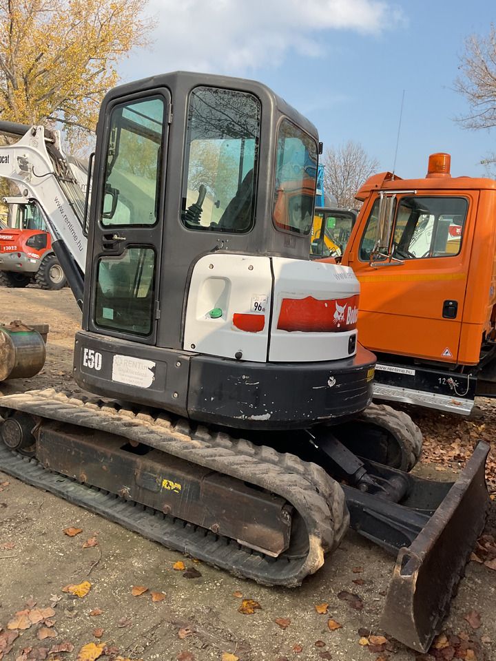 2016 Bobcat E50 crawler excavator, rear three-quarter view 2016 Bobcat E50 crawler excavator, rear three-quarter view