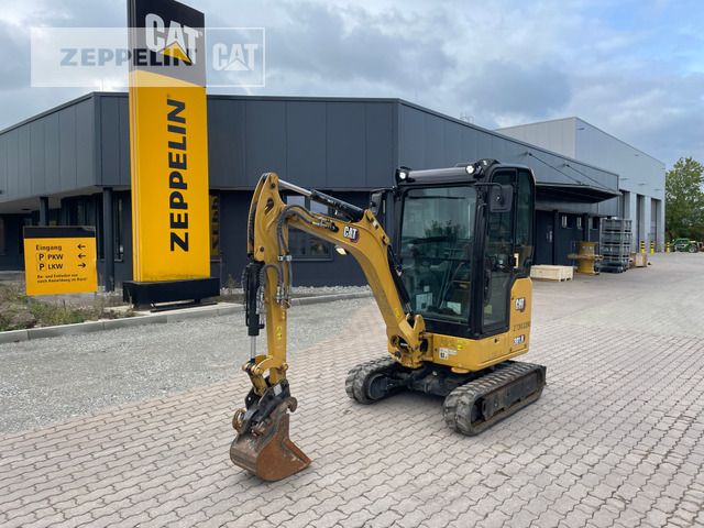 2021 Caterpillar 301.8-05A mini excavator, front three-quarter view
