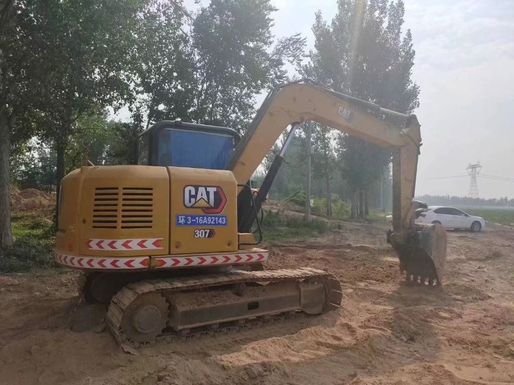 2023 Caterpillar 307E2 mini excavator, side profile view 2023 Caterpillar 307E2 mini excavator, side profile view