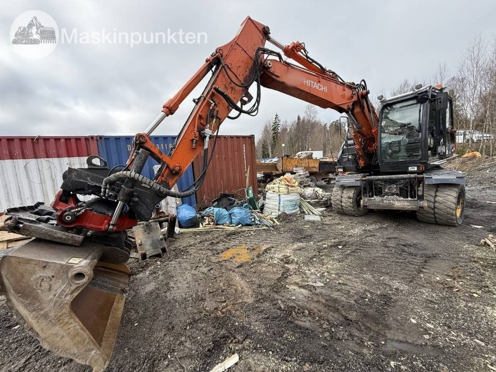 2014 Hitachi ZX140W-5 wheel excavator, side view