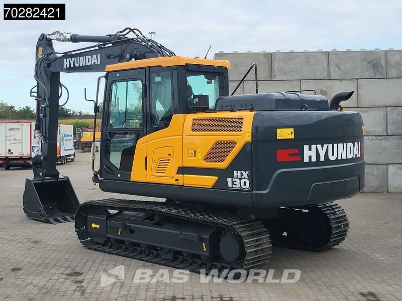 2025 Hyundai HX130 N crawler excavator, rear three-quarter view 2025 Hyundai HX130 N crawler excavator, rear three-quarter view