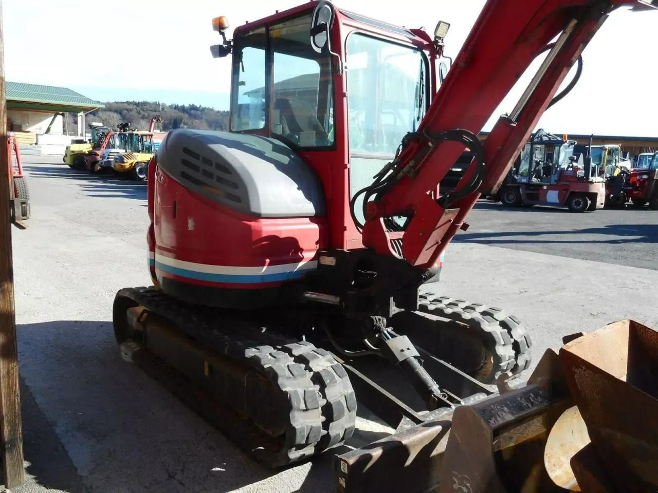 2015 Kobelco SK55SRX-6 mini excavator, rear three-quarter view