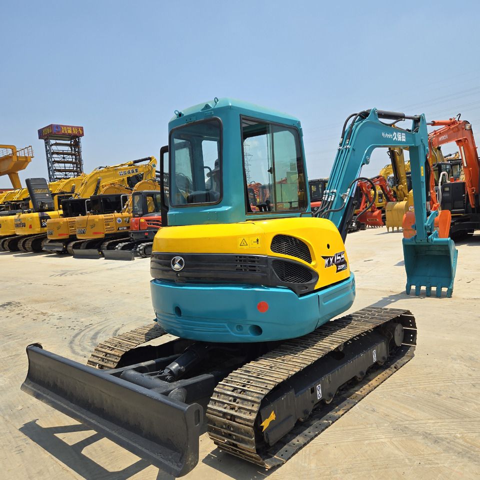 2023 Kubota KX155 mini excavator, front three-quarter view