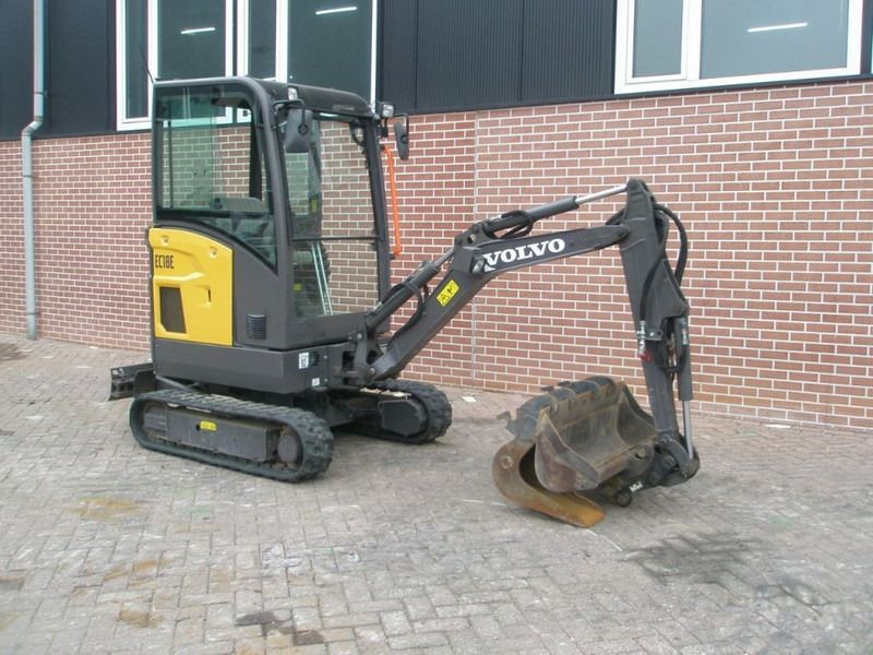 2019 Volvo ECR18E mini excavator, side view