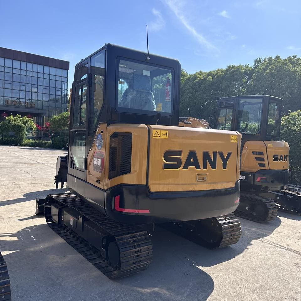 2026 Sany SY55U mini excavator rear three-quarter view 2026 Sany SY55U mini excavator rear three-quarter view