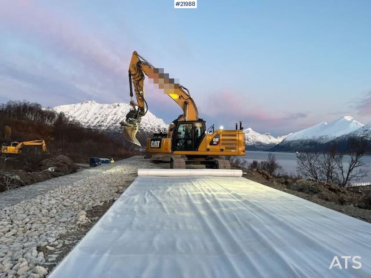 2019 Caterpillar 323 crawler excavator, side profile view
