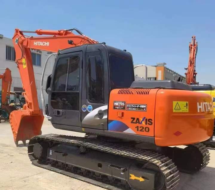 2020 Hitachi Zaxis 120 crawler excavator, rear three-quarter view 2020 Hitachi Zaxis 120 crawler excavator, rear three-quarter view