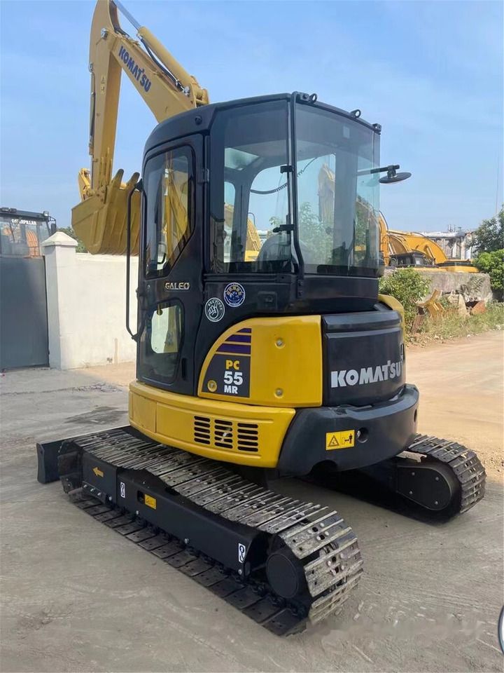 2022 Komatsu PC-55MR mini excavator, front three-quarter view