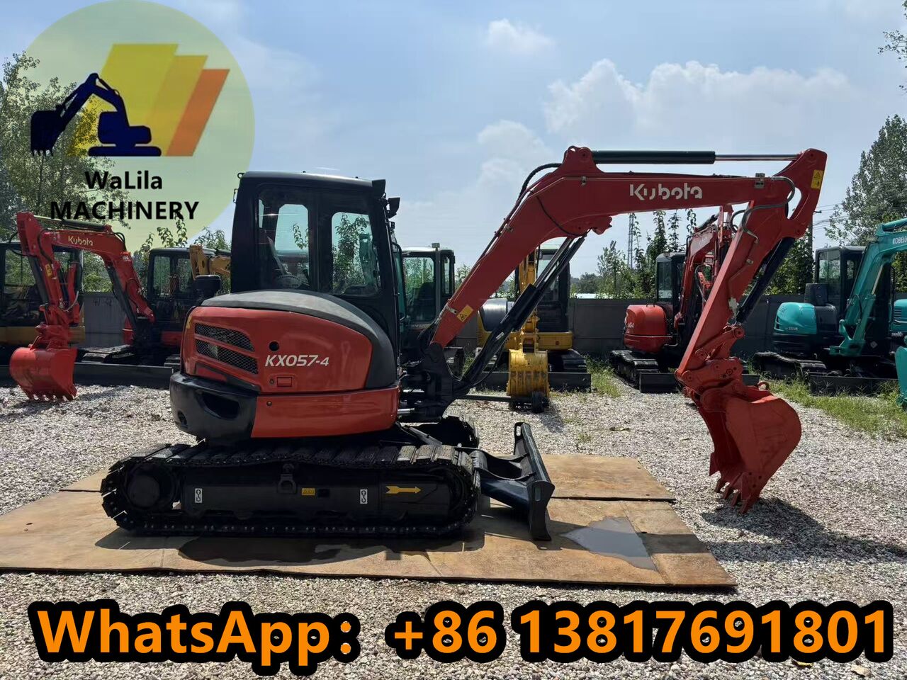 2024 Kubota KX057-4 mini excavator side view