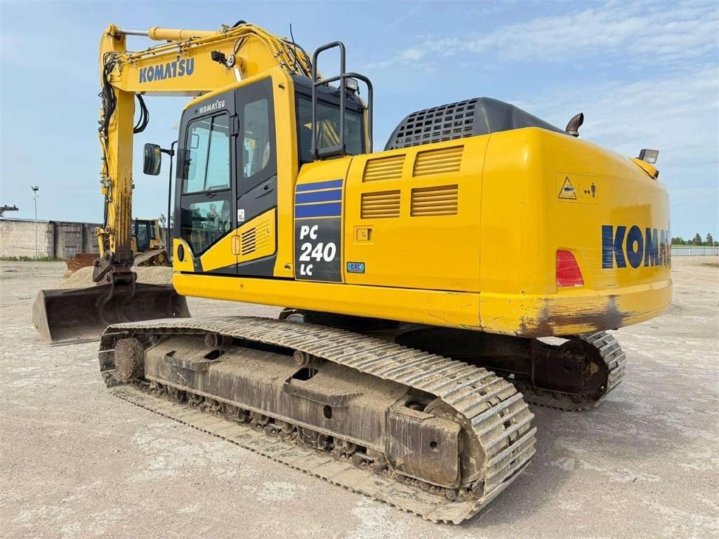 2015 Komatsu PC240LC-10 crawler excavator, rear three-quarter view