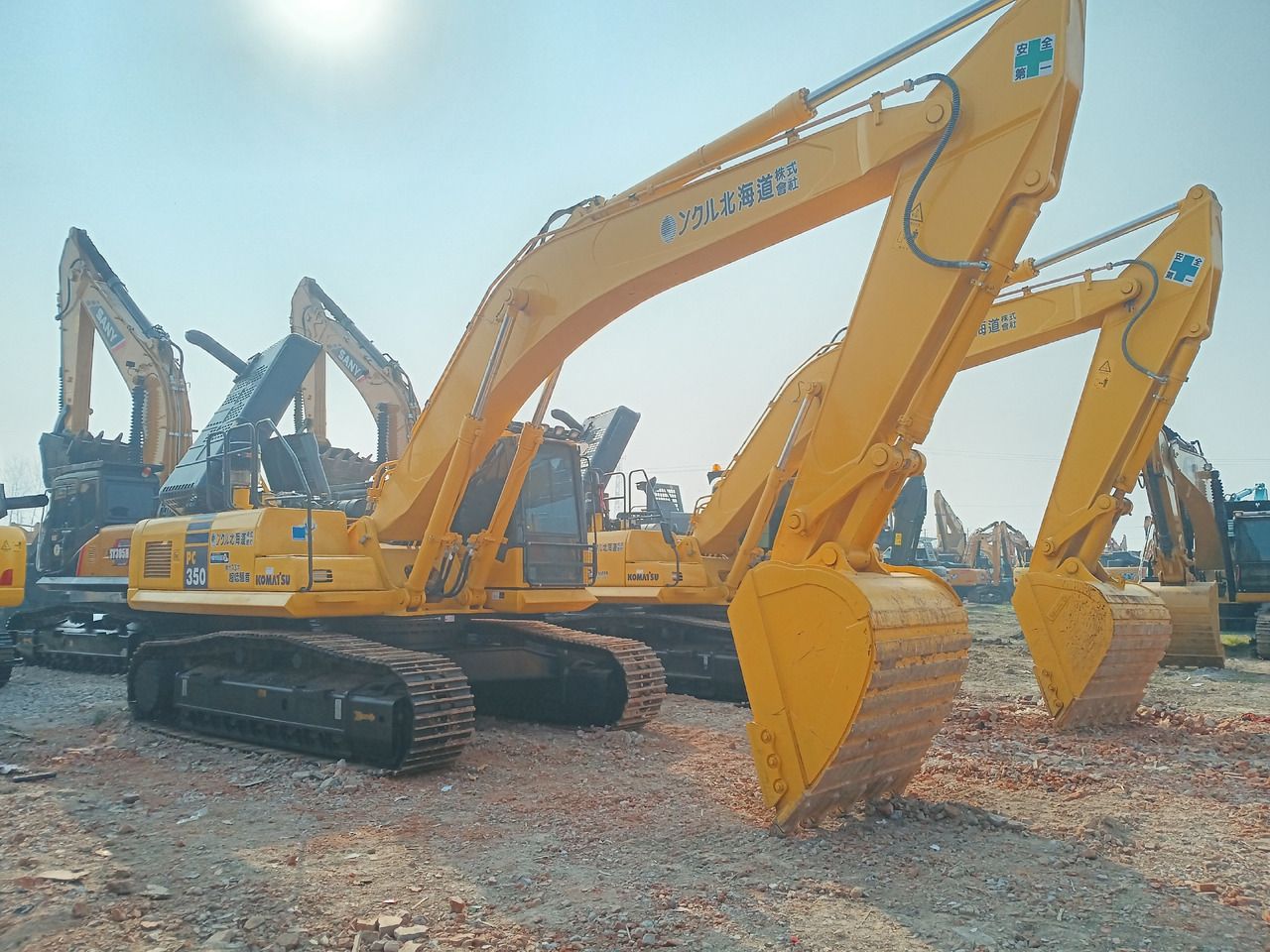 2022 Komatsu PC350-7 crawler excavator, side view