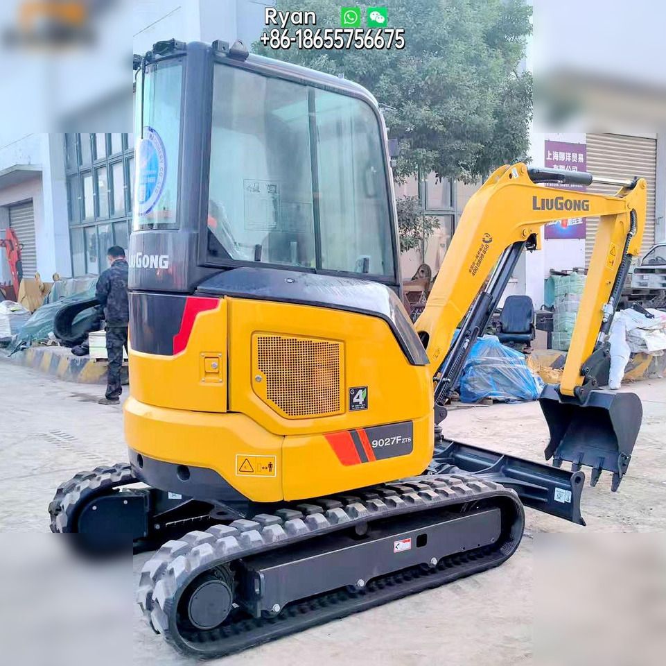 2025 LiuGong 9027FZTS mini excavator, three-quarter view