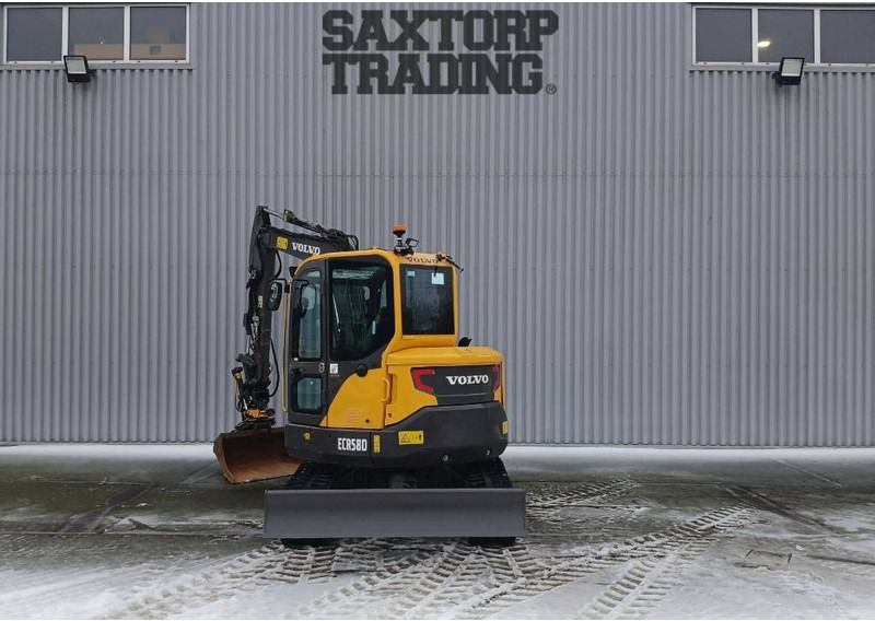 2014 Volvo ECR58D mini excavator, rear three-quarter view