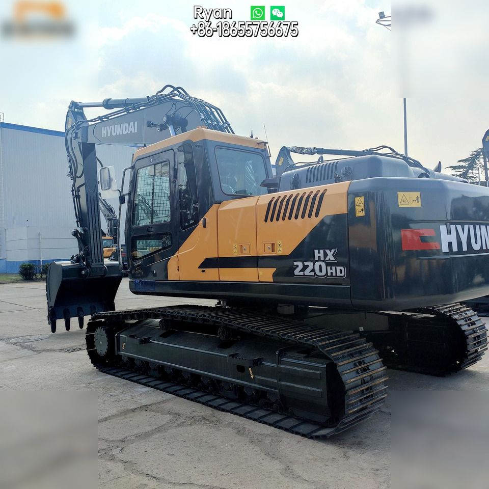 2025 Hyundai HX220HD crawler excavator, rear three-quarter view 2025 Hyundai HX220HD crawler excavator, rear three-quarter view