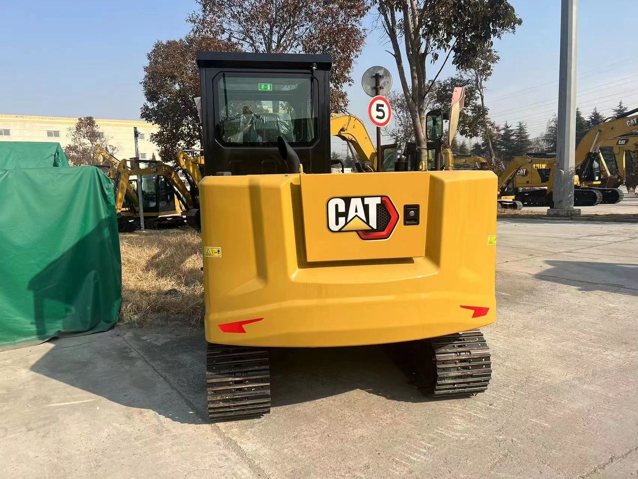 2026 Caterpillar 305.5 mini excavator rear view 2026 Caterpillar 305.5 mini excavator rear view