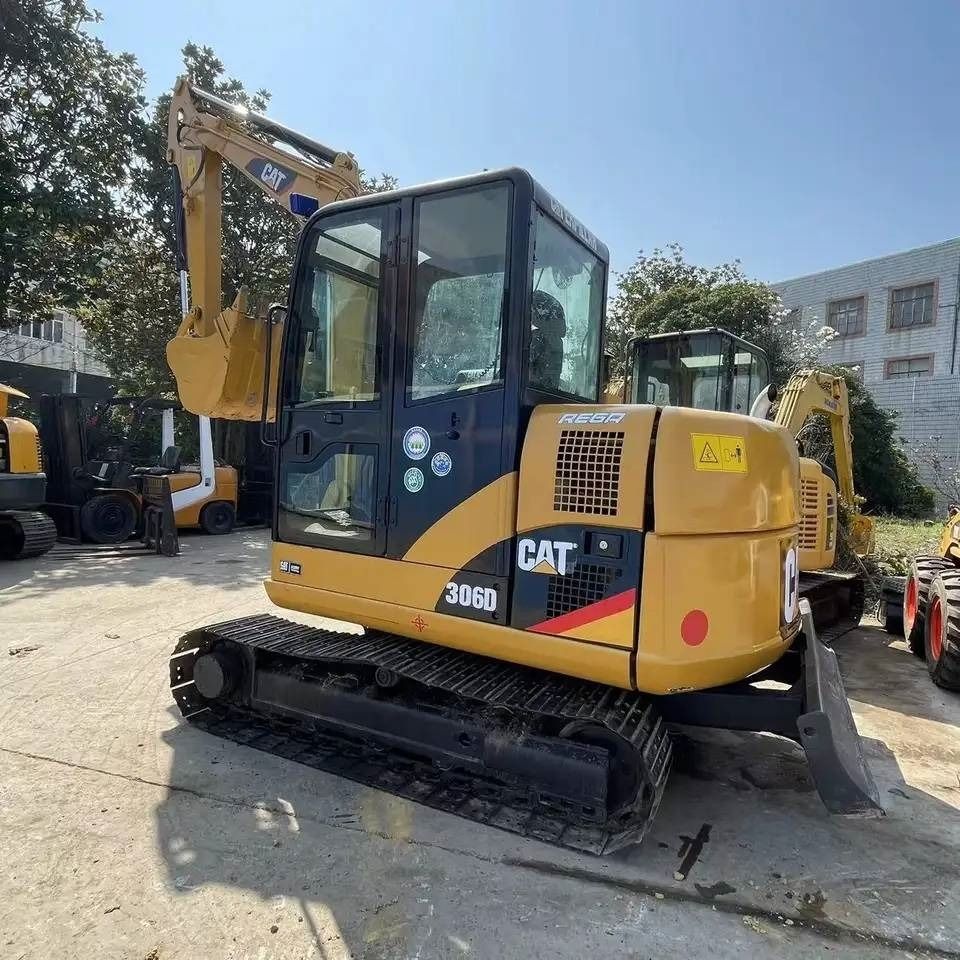 2022 Caterpillar 306D mini excavator, rear three-quarter view