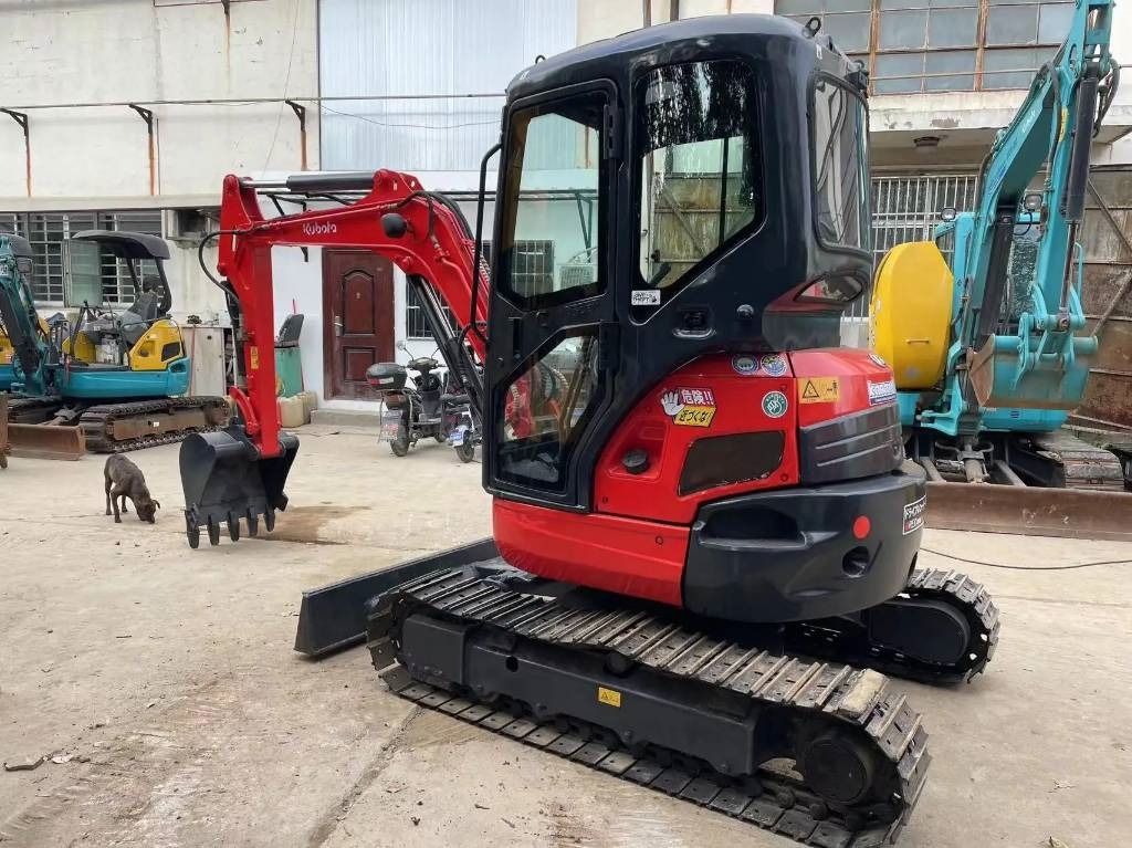 2022 Kubota U35 mini excavator, rear three-quarter view
