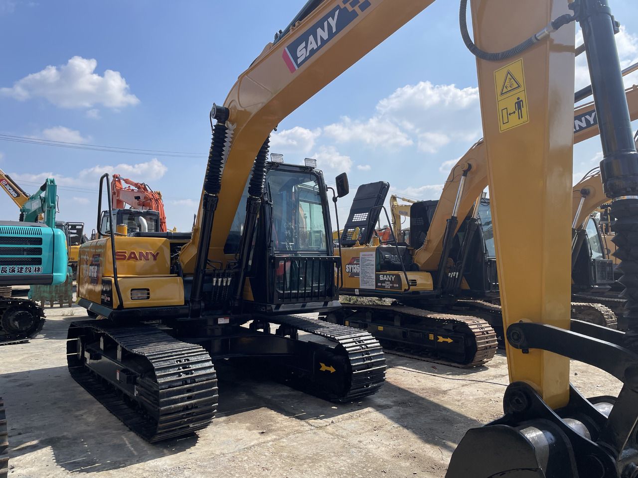 2023 Sany 155C crawler excavator, front three-quarter view 2023 Sany 155C crawler excavator, front three-quarter view
