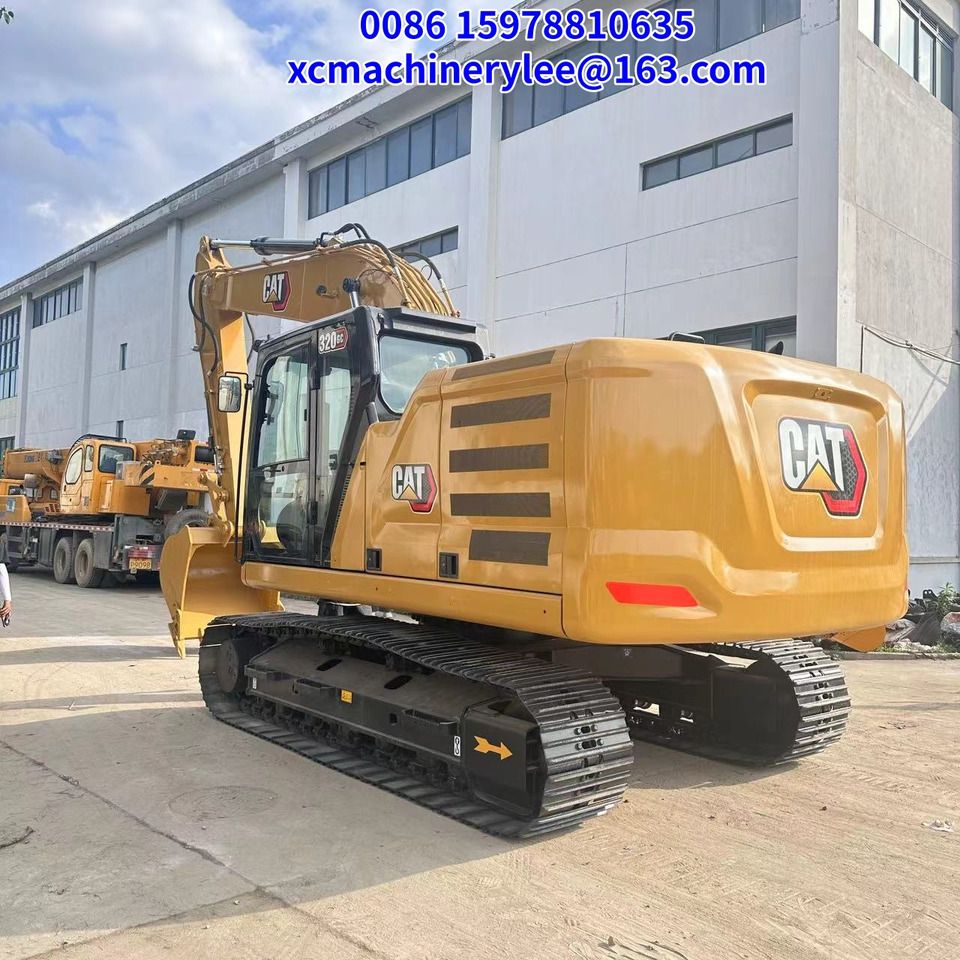 2023 Caterpillar 320GC crawler excavator, rear three-quarter view