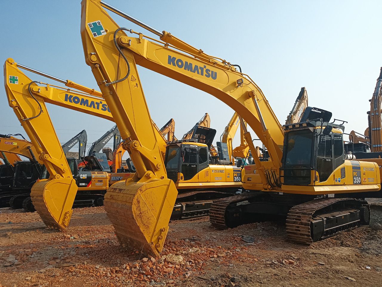 2023 Komatsu PC350-7 crawler excavator, front three-quarter view