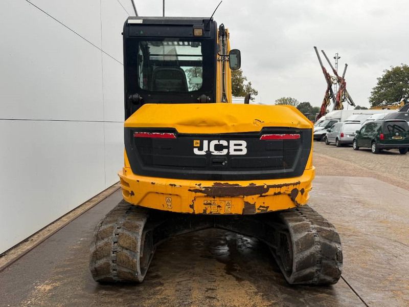 2019 JCB 86C-1 mini excavator, rear view