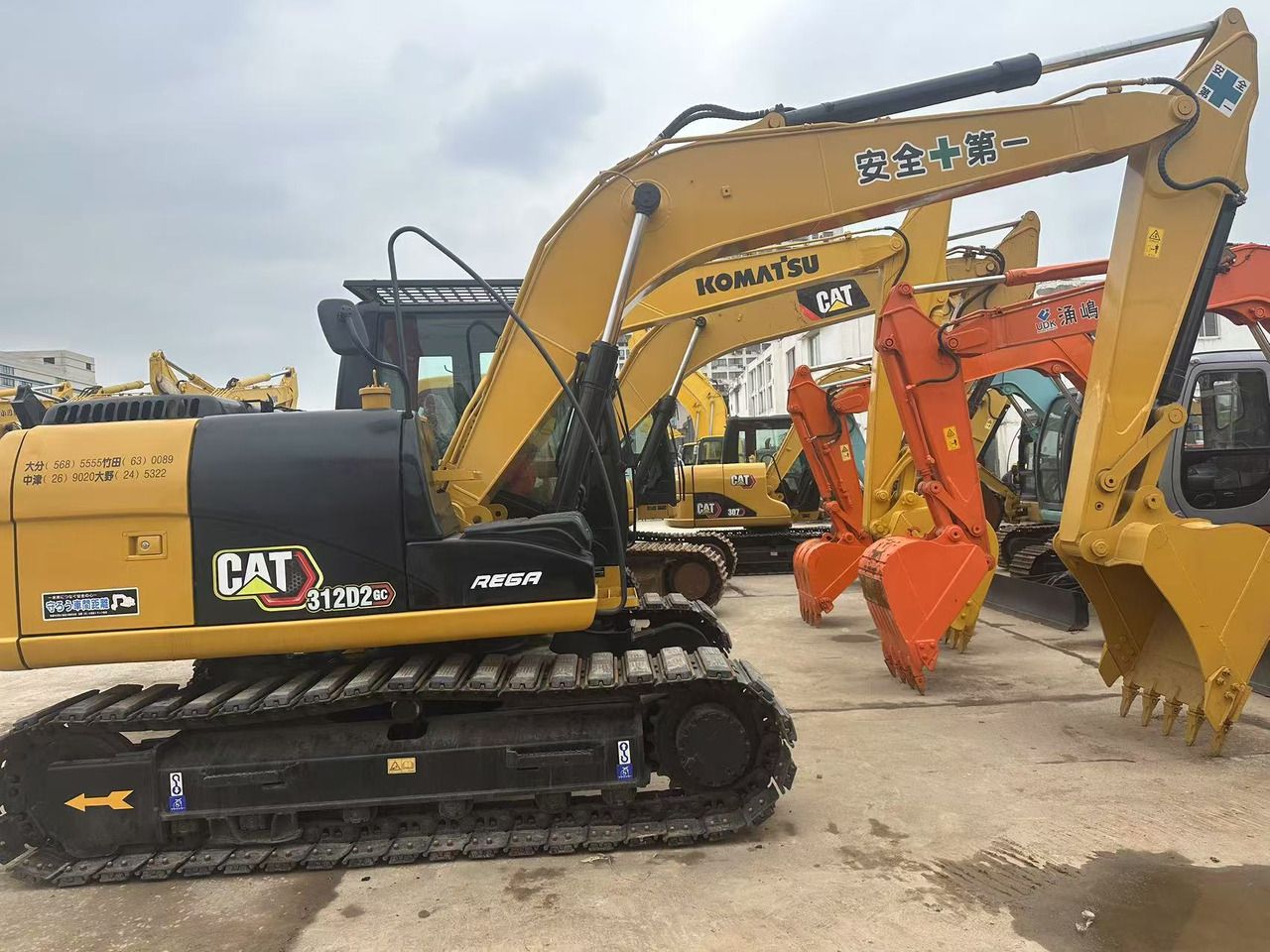2021 Caterpillar 312D2 GC crawler excavator, side view