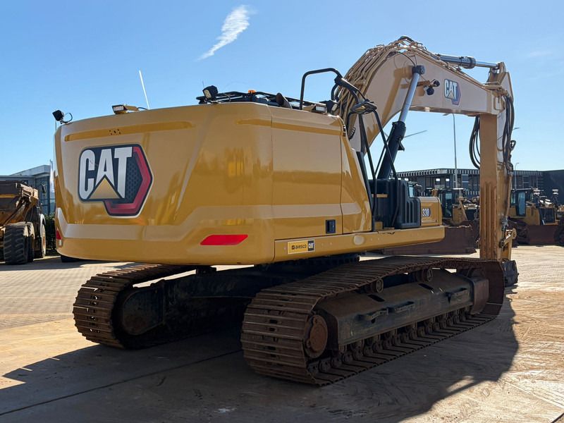 2020 Caterpillar 330 crawler excavator, rear three-quarter view 2020 Caterpillar 330 crawler excavator, rear three-quarter view