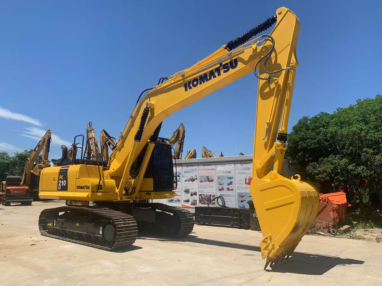 2021 Komatsu PC210 LC crawler excavator, side view