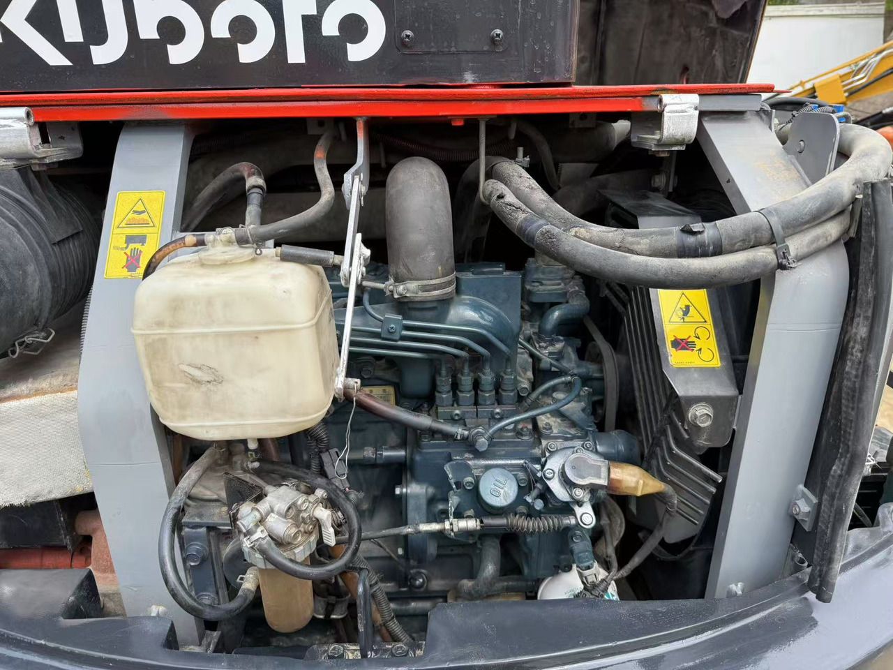 2019 Kubota U55 mini excavator engine compartment view 2019 Kubota U55 mini excavator engine compartment view