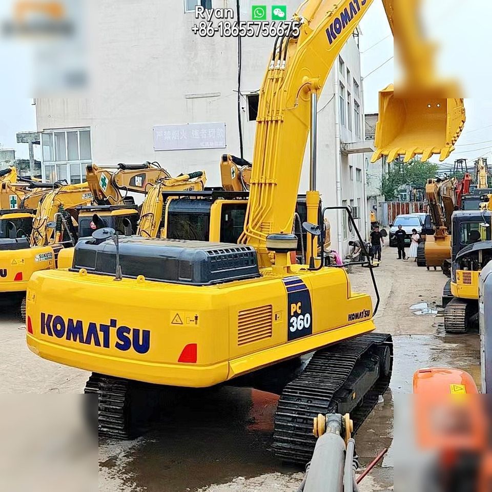 2019 Komatsu PC360-8M0 crawler excavator, rear three-quarter view
