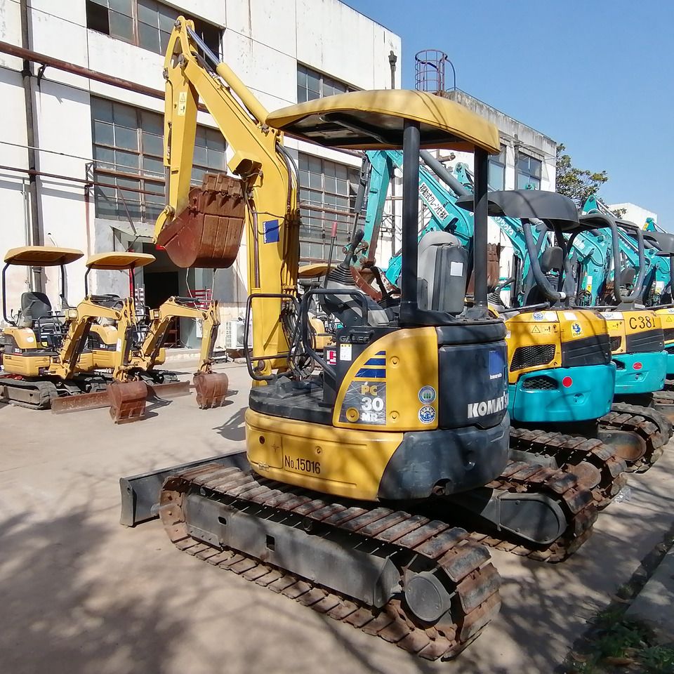 2022 Komatsu PC30MR mini excavator, rear three-quarter view 2022 Komatsu PC30MR mini excavator, rear three-quarter view