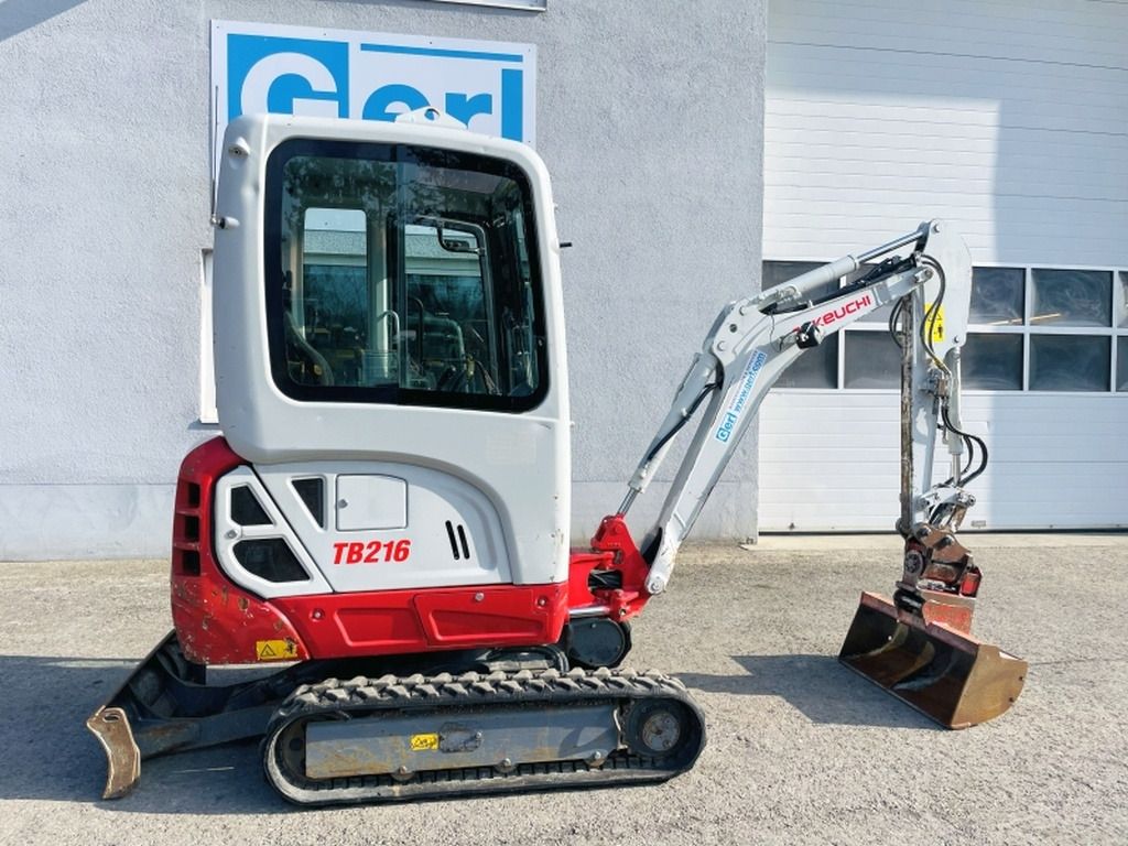 2020 Takeuchi TB216 mini excavator, side view