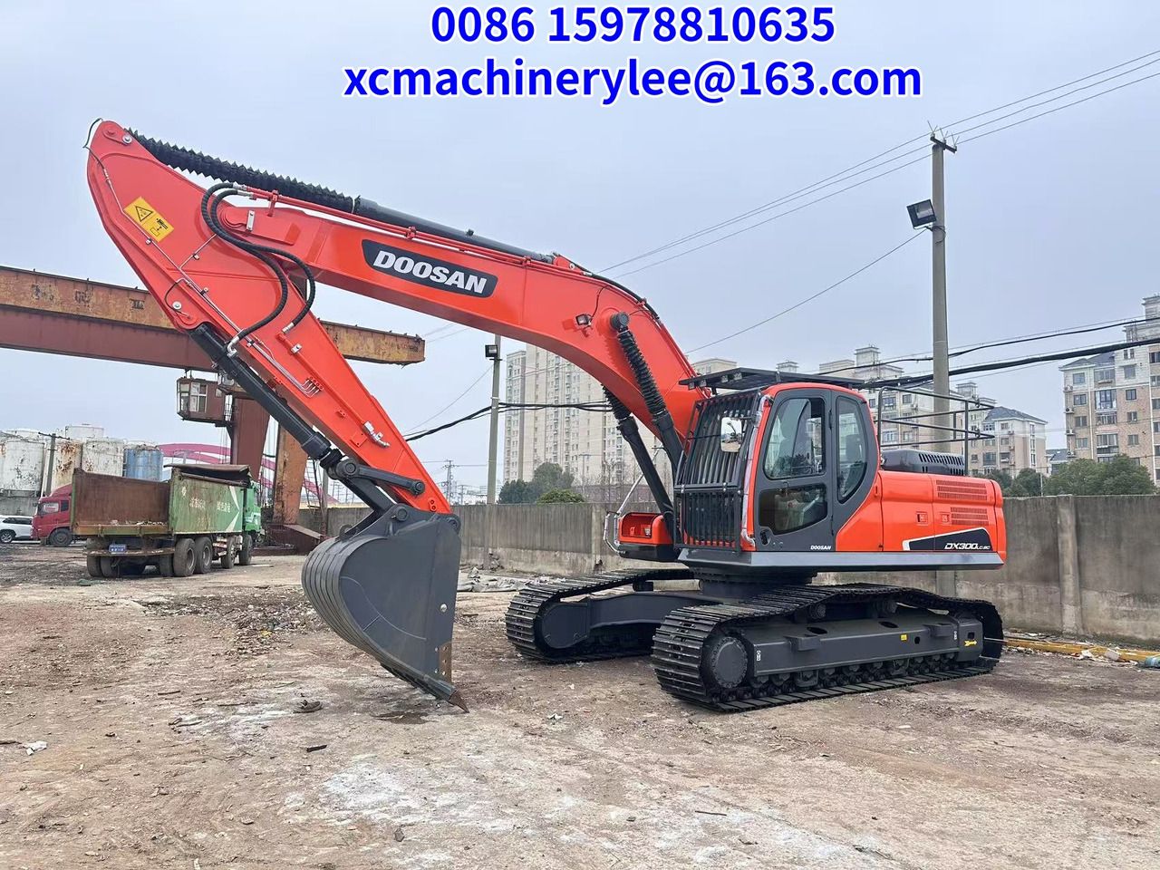 2023 Doosan DX300 crawler excavator, side view