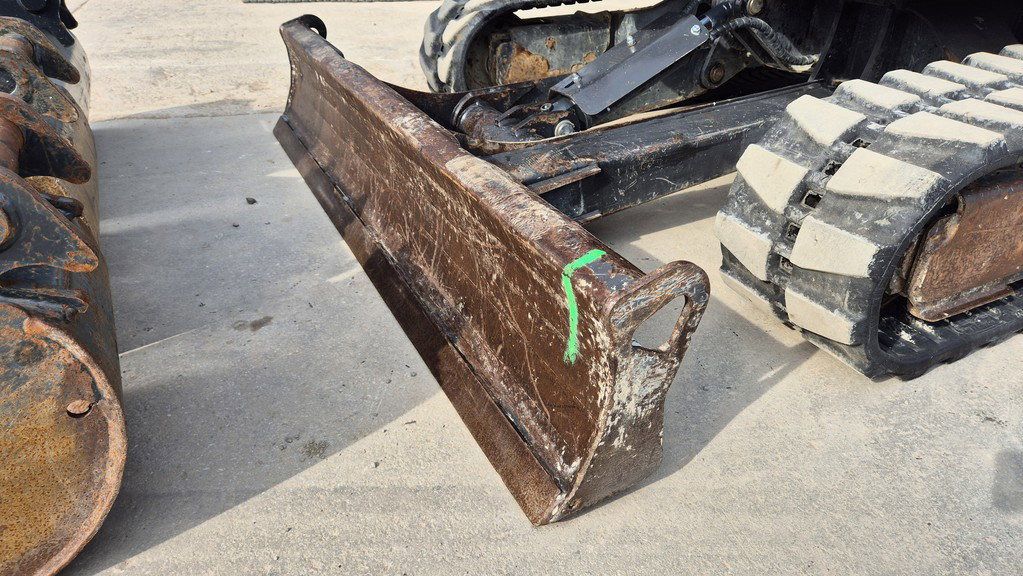 2021 Bobcat E35Z mini excavator dozer blade view
