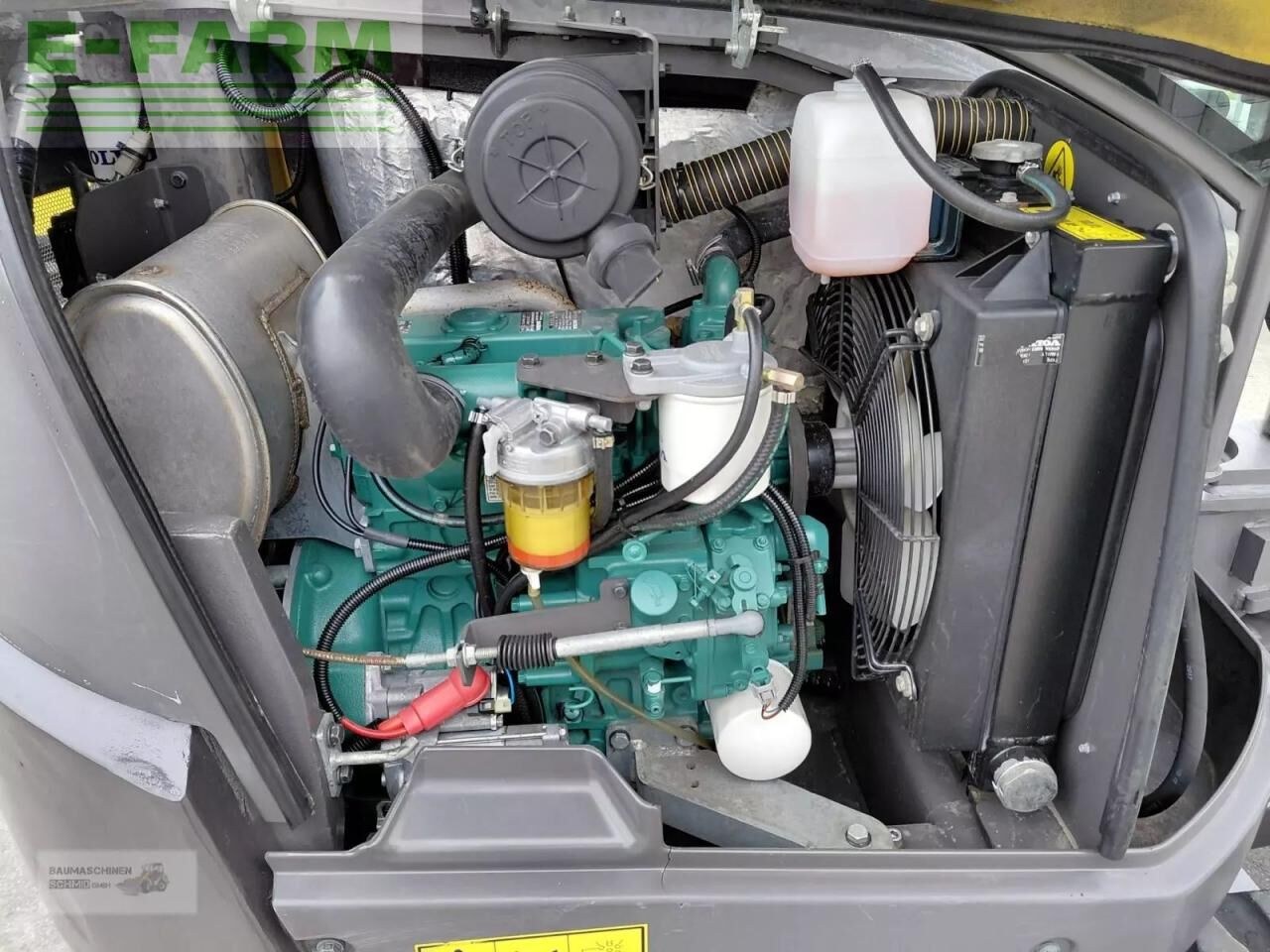 2017 Volvo EC35D mini excavator engine compartment view