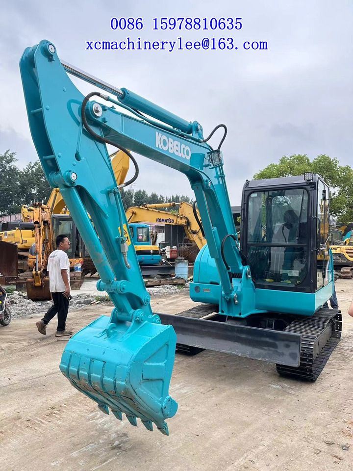 2024 Kobelco SK60 mini excavator, front three-quarter view 2024 Kobelco SK60 mini excavator, front three-quarter view