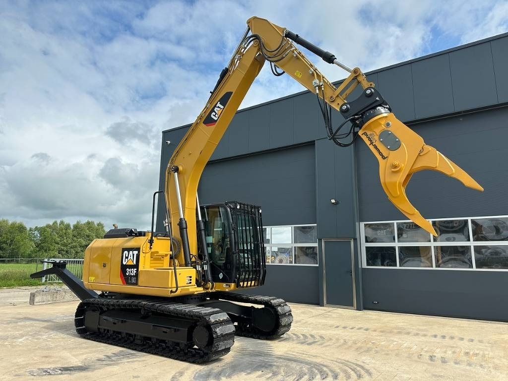 2020 Caterpillar 313FLGC demolition excavator, side view