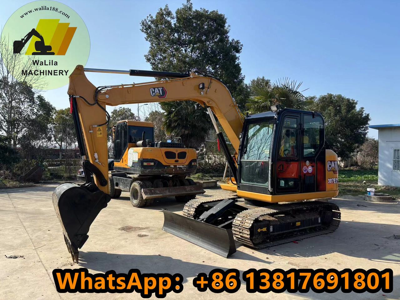2022 Caterpillar 307E2 mini excavator, side profile view 2022 Caterpillar 307E2 mini excavator, side profile view
