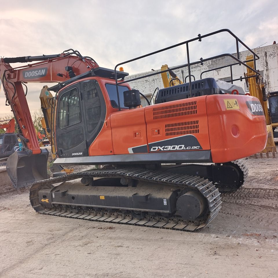 2024 Doosan DX300LC-9C crawler excavator, rear three-quarter view