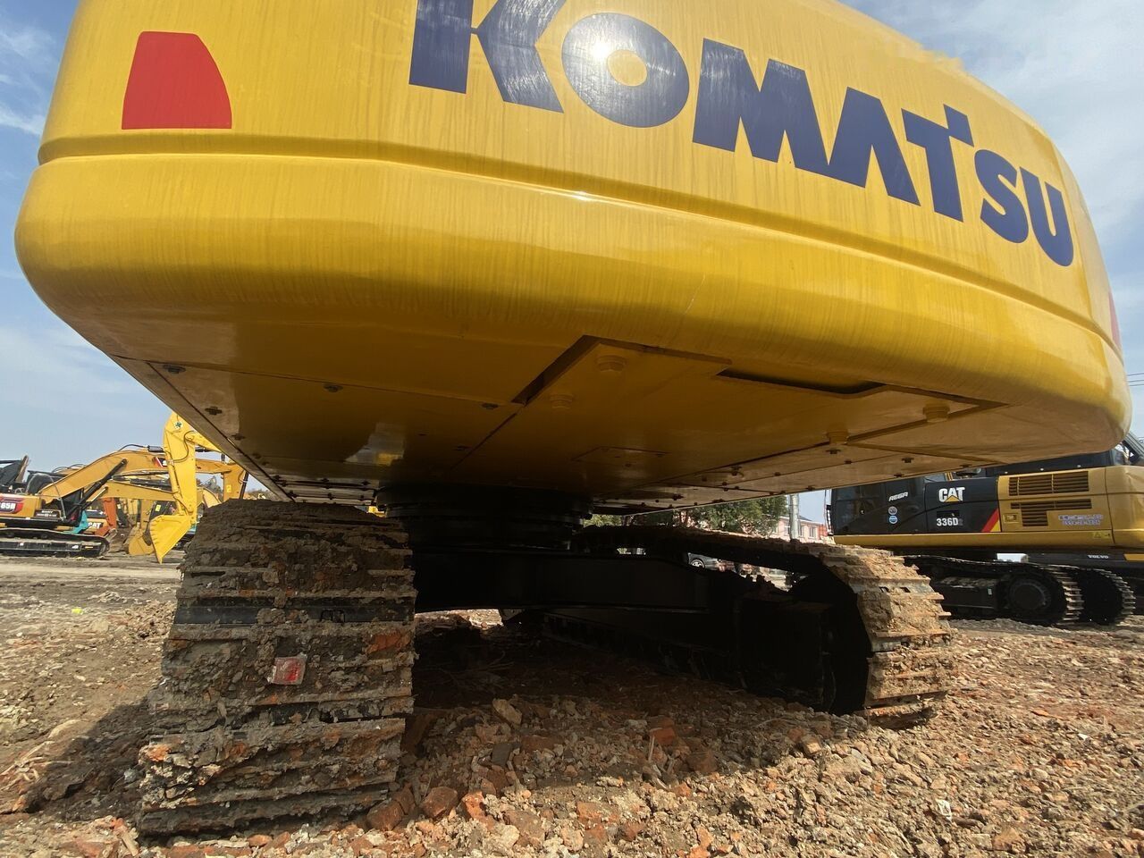 2019 Komatsu PC350 crawler excavator rear view