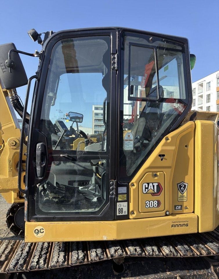 2021 Caterpillar 308 CR crawler excavator cab side view 2021 Caterpillar 308 CR crawler excavator cab side view